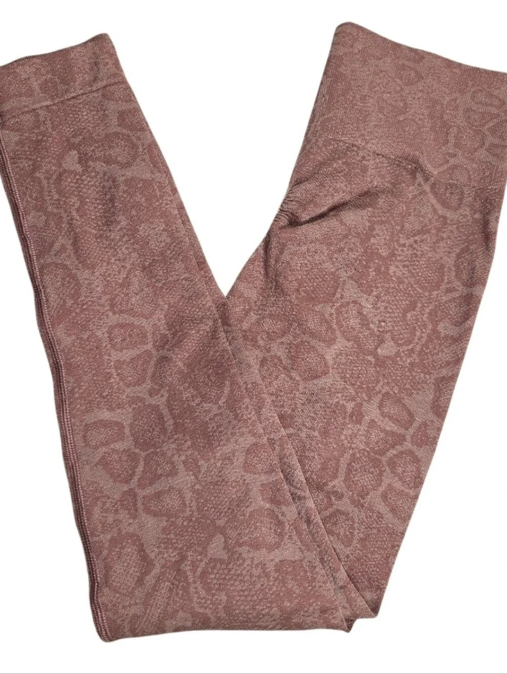 Gymshark Women’s High-Waisted Snake Print Leggings Mauve Size S